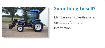 Something to sell? Members can advertise here. Contact us for more information.